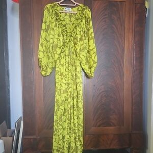 Moss Green Floral Jumpsuit